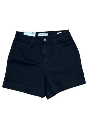 Rebecca Minkoff Black High-Rise Cotton Denim Shorts